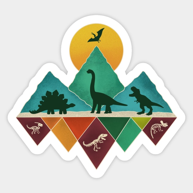 Dinosaurs Landscape Sticker by coffeeman